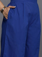 Ahalyaa Women's Traditional wear Kurta Set - Blue | Grocsy