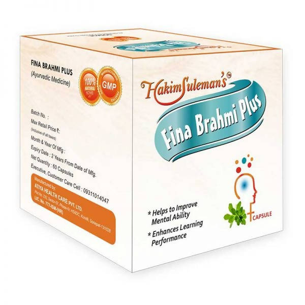Hakim Suleman's Fina Brahmi Plus Capsules | Grocsy
