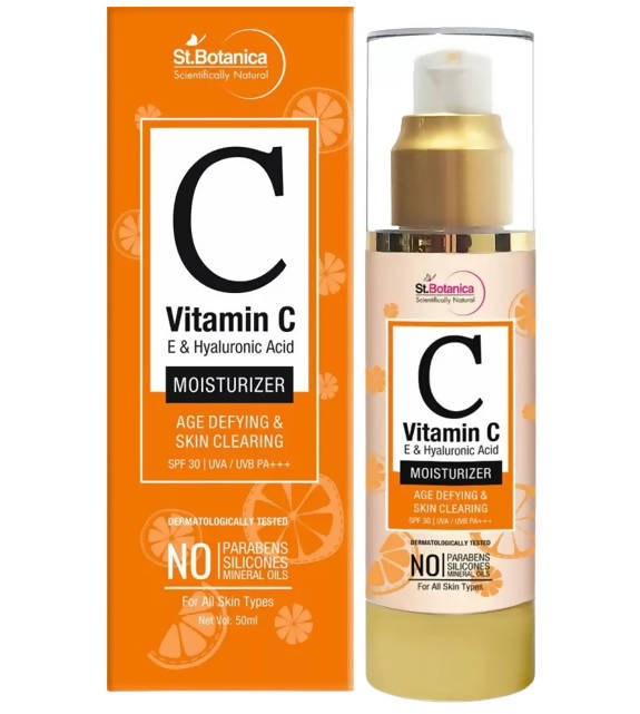 St.Botanica Vitamin C, E & Hyaluronic Acid Moisturizer | Grocsy