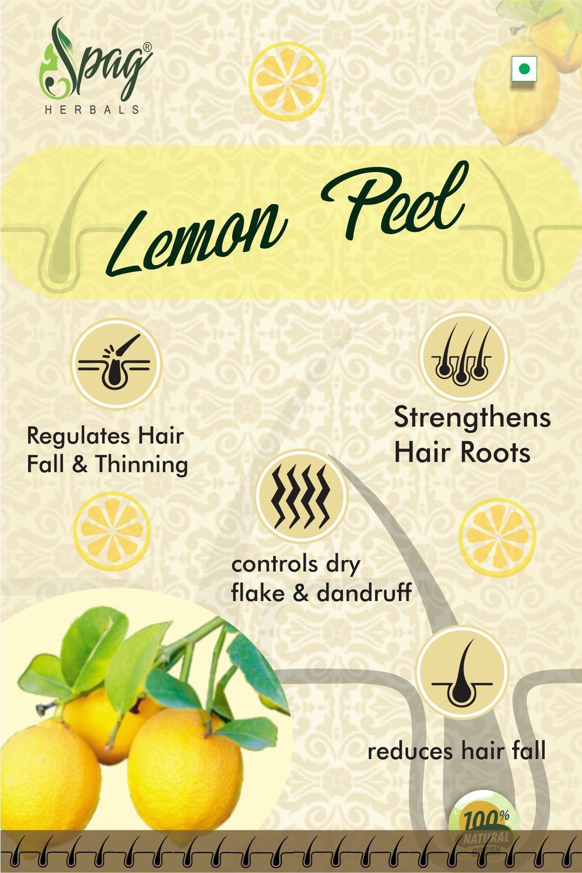 Spag Herbals Premium Lemon Peel Powder | Grocsy