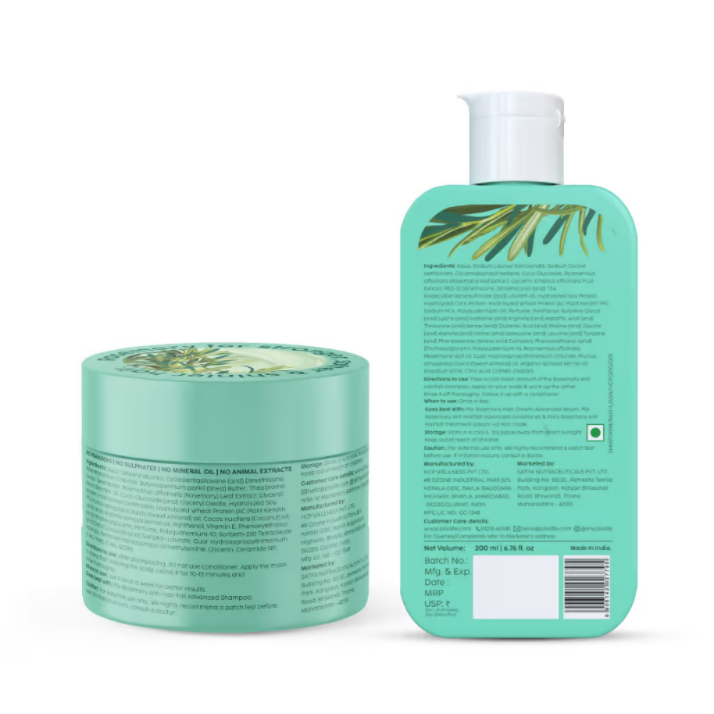 PLIX The Plant Fix Rosemary Anti Hairfall Shampoo & Hair Mask | Grocsy