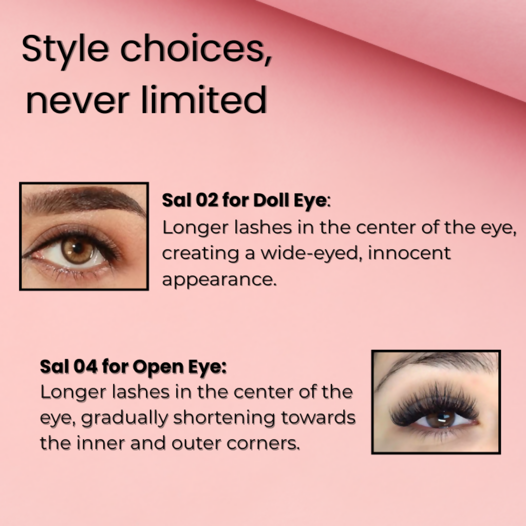 BOBI Self Adhesive Eyelashes SA02 Doll Eye – Soft Center Volume | Grocsy