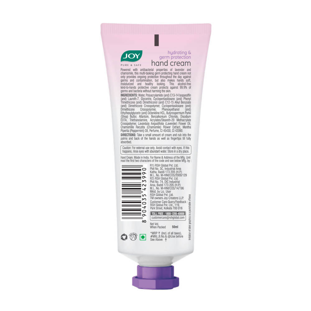 Joy Pure & Safe Hydrating & Germ Protection Hand Cream | Grocsy