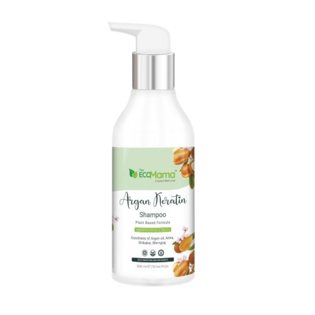 The Eco Mama Argan Keratin Shampoo With Amla Oil, Bhringraj Oil, and Vitamin E | Grocsy