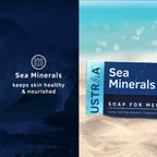 Ustraa Deo Soap For Men - Neem and Green Clay, Sea Minerals, & Activated Charcoal | Grocsy