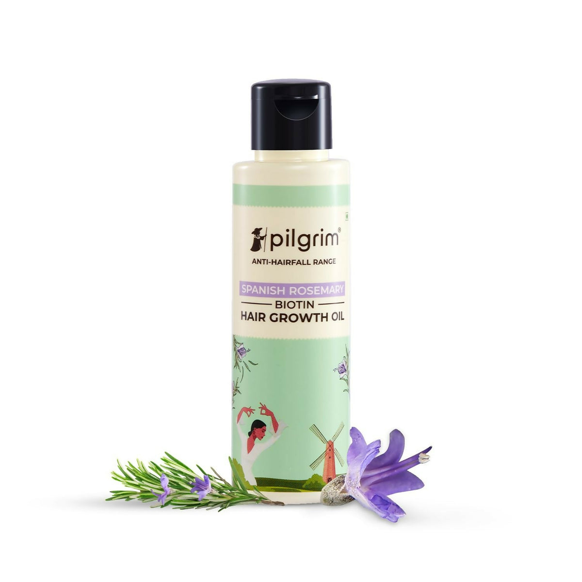 Pilgrim Spanish Rosemary & Biotin Hair Growth Oil To Control Hair Fall & Strengthens Hair | Grocsy