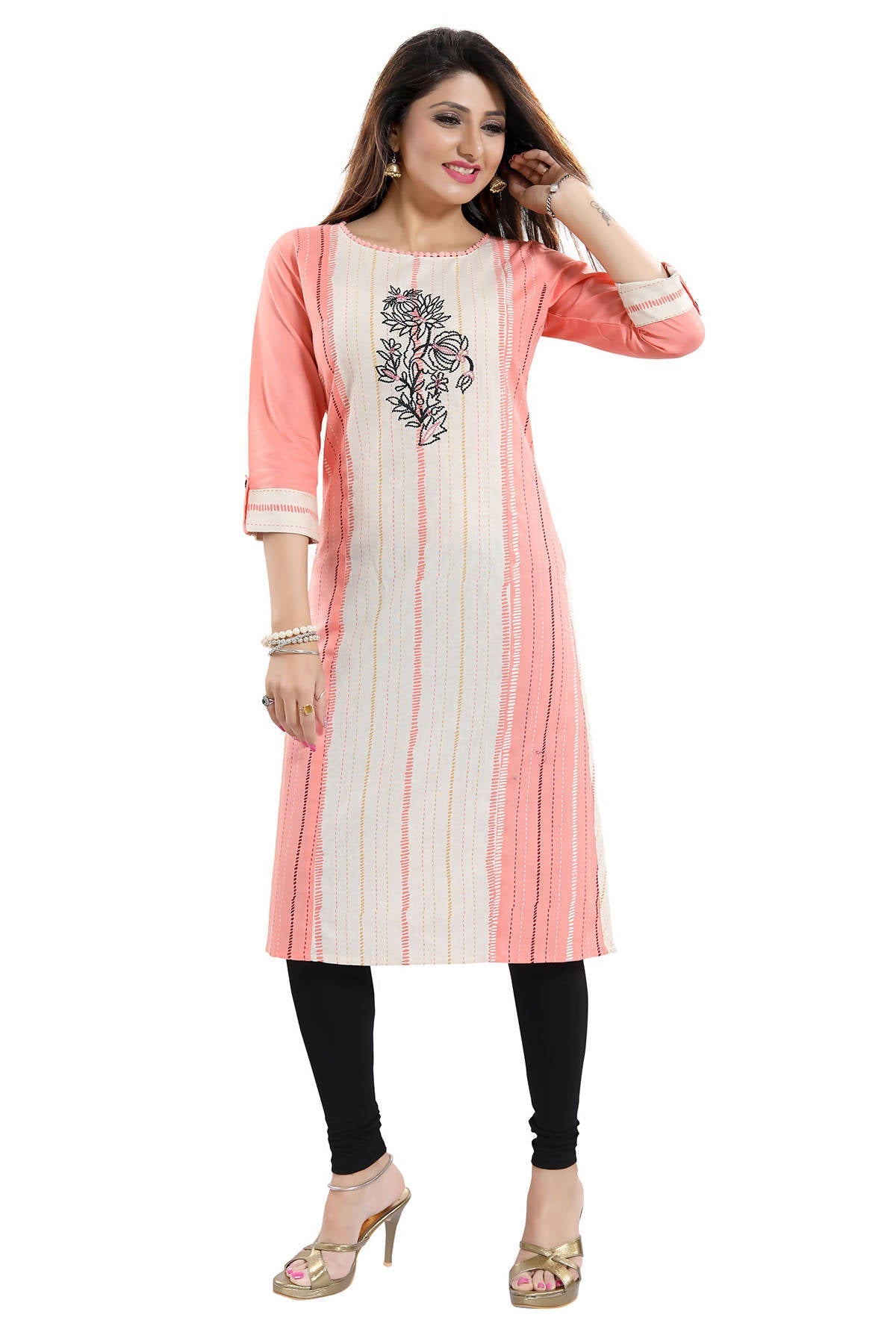 Snehal Creations Tantalising Tomato Cotton Printed Tunic For Everyday Wear | Grocsy