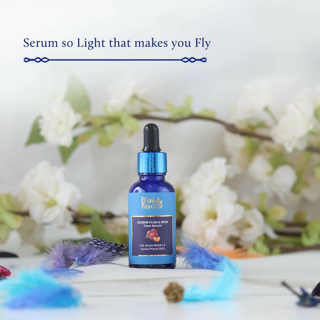 Blue Nectar Shubhr Plum & Neem Face Serum for Acne Prone Skin | Grocsy