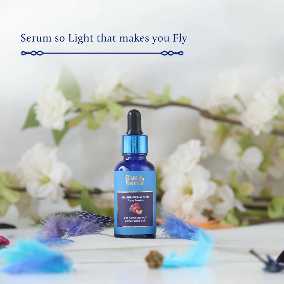 Blue Nectar Shubhr Plum & Neem Face Serum for Acne Prone Skin | Grocsy