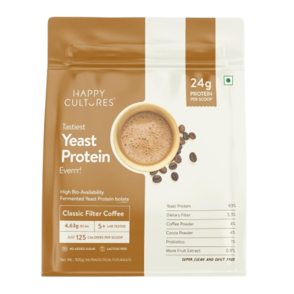 Happy Cultures 24g Tastiest Yeast Protein (Fermented) | Classic Filter Coffee | Grocsy