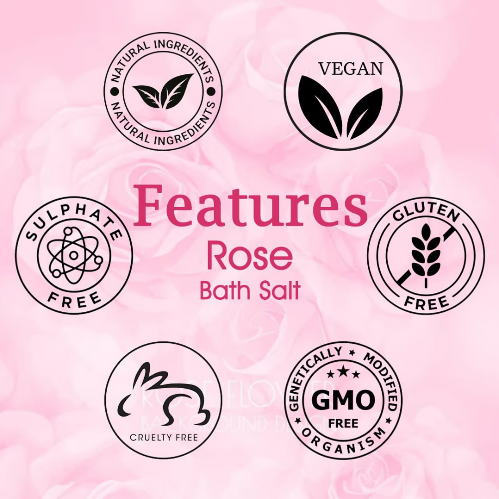 VedicAyurveda Rose Bath Salt | Grocsy