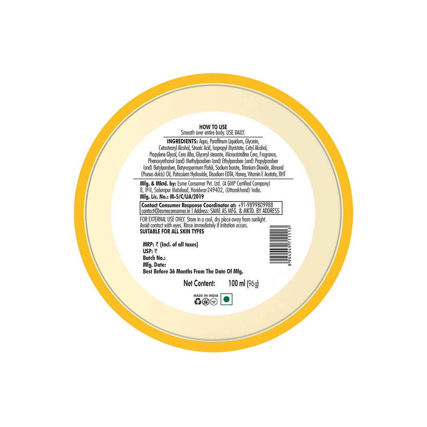 Nature's Essence Nourishing Skin Cream With Almond & Honey | Grocsy