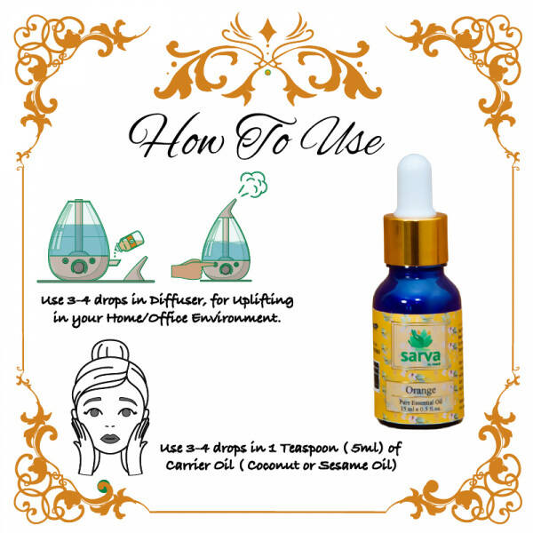 Sarva by Anadi Orange Pure Essential Oil | Grocsy