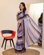Multi Georgette Designer Printed Ready To Wear Saree - Ibiza | Grocsy