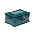 Asmaani Satin 12 Green Pocket Jewellery Organizer | Grocsy