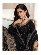 Vastranavya Exquisite Black Heavy Chinon with Embroidered & Sequins Work Salwar Suits | Grocsy