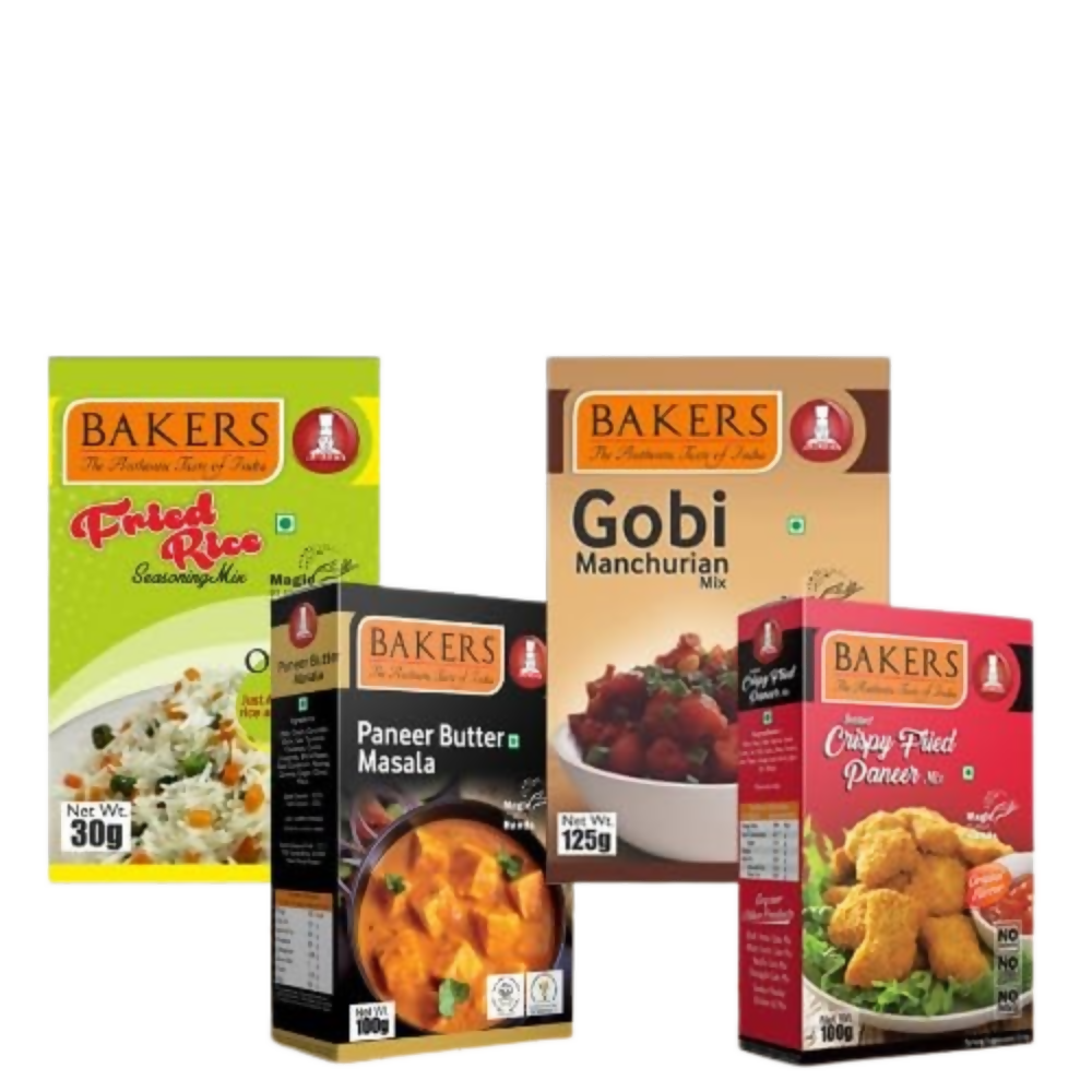 BAKERS Paneer Butter Masala , Gobi Manchurian , Crispy Fried Paneer, Fried Rice Mix | Grocsy
