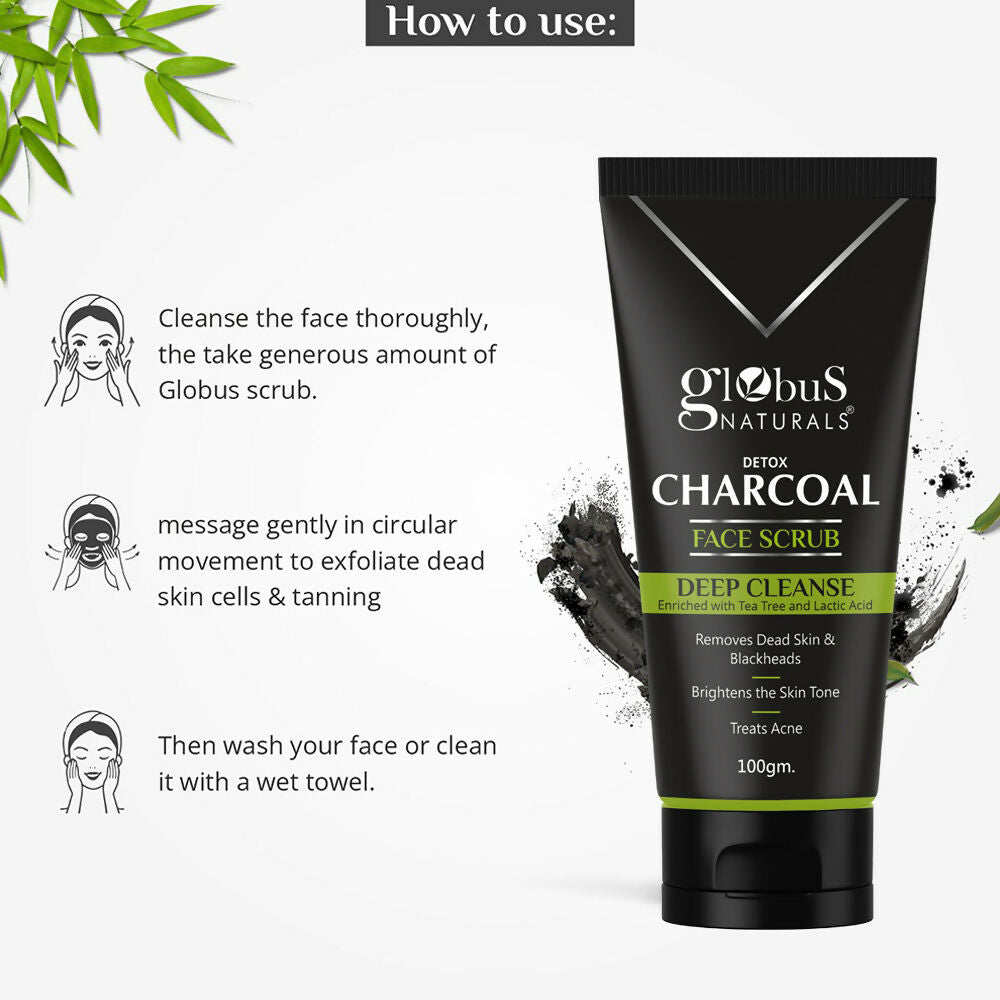 Globus Naturals Charcoal Scrub | Grocsy