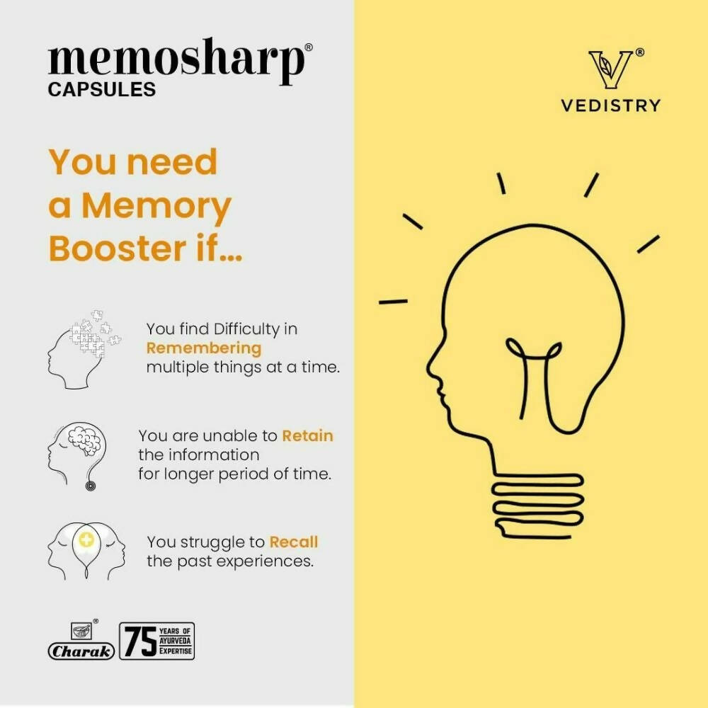 Vedistry Memosharp Capsules | Grocsy