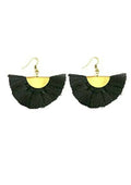 Tiaraa Alloy Tassel Earrings For Women (Black)