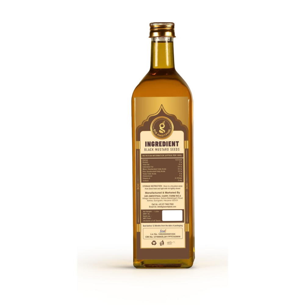 Giramritphal Kachi Ghani Cold Pressed Black Mustard Oil | Grocsy