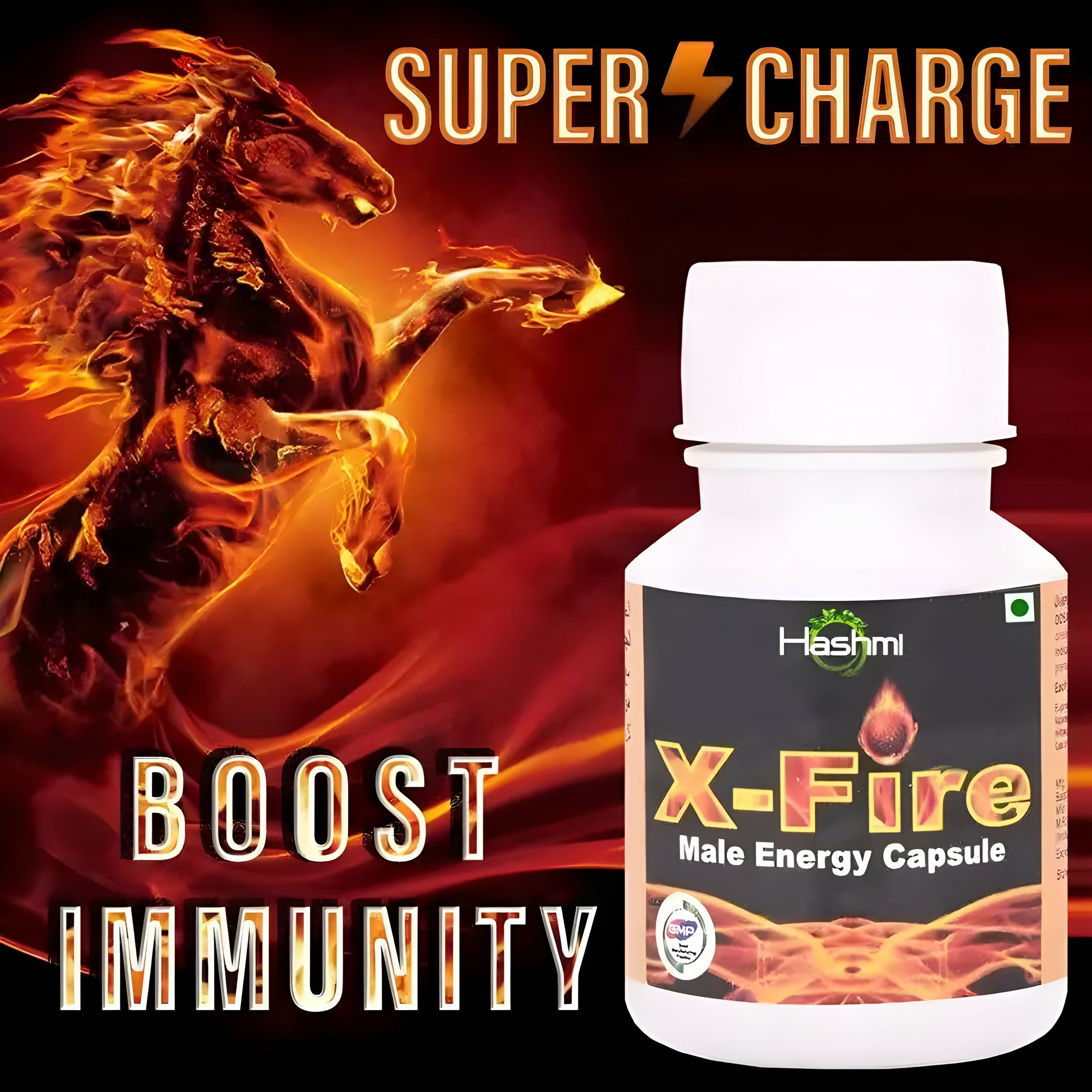 Hashmi Pharmacy X-Fire Capsule for Strength, Stamina, Energy, Power Men | Grocsy