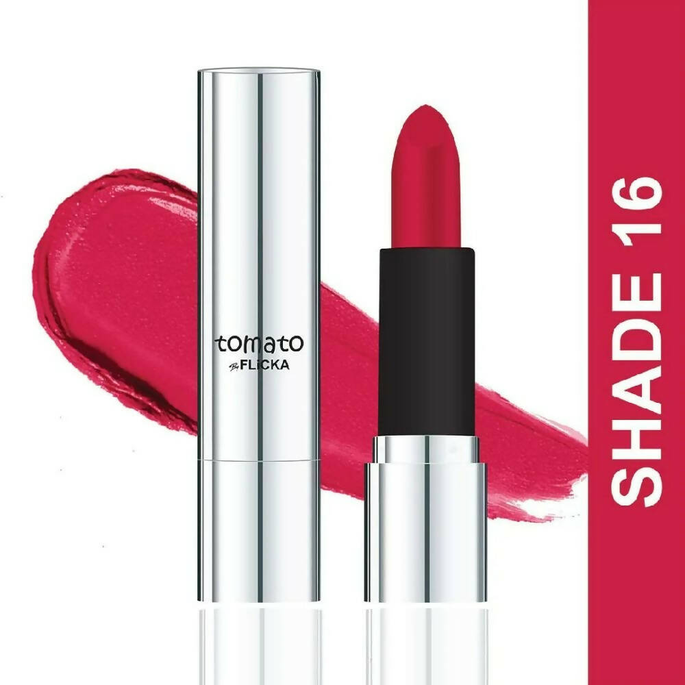 Flicka Tomato Pink Matte Finish Lipstick Shade 16 | Grocsy