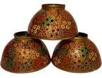 Nizalia Floral Motif Embossed Paper Mache Bowl - Limited Time Offer | Grocsy