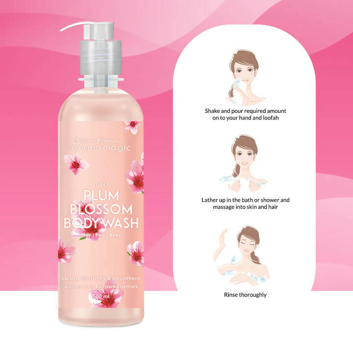 Blossom Kochhar Aroma Magic 3In1 Plum Blossom Bodywash | Grocsy