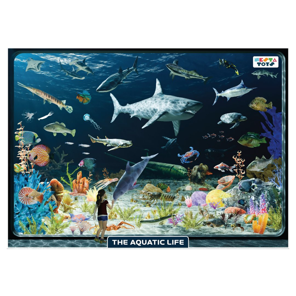 Nesta Toys Aquatic Life Jigsaw Puzzle for Kids, Jumbo Floor Puzzle, Educational Toy (6+ Years) | Grocsy