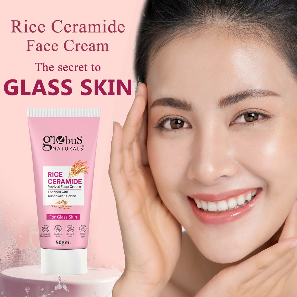 Globus Naturals Rice Ceramide Revival Face Cream | Grocsy