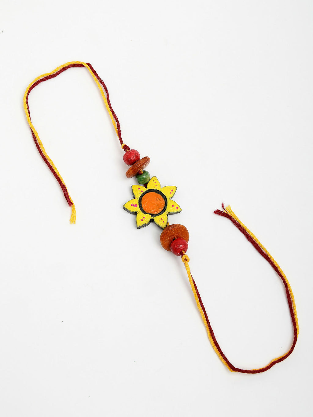 NVR Women & Men Set of 2 Multicolor Sea Shell Handcrafted Bhaiya Bhabhi Rakhi With Roli Chawal | Grocsy