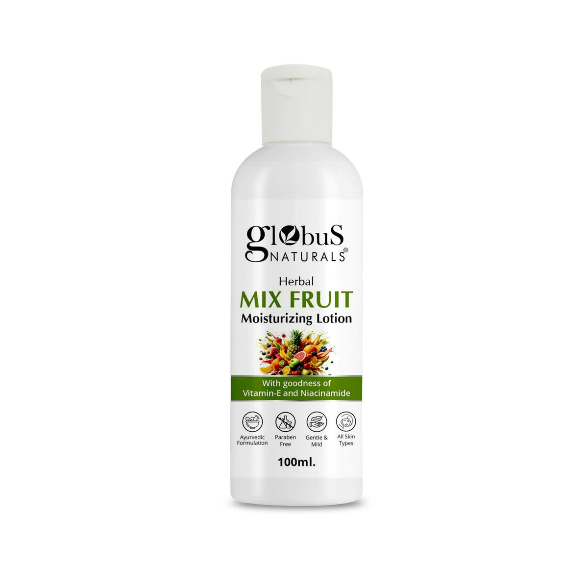 Globus Naturals Herbal Mix Fruit Moisturizing Body Lotion For Radiant, Glowing Skin, All Skin Types | Grocsy