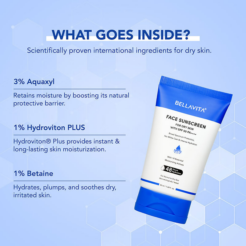 Bella Vita Organic Sunscreen SPF 50 For Dry Skin | Grocsy