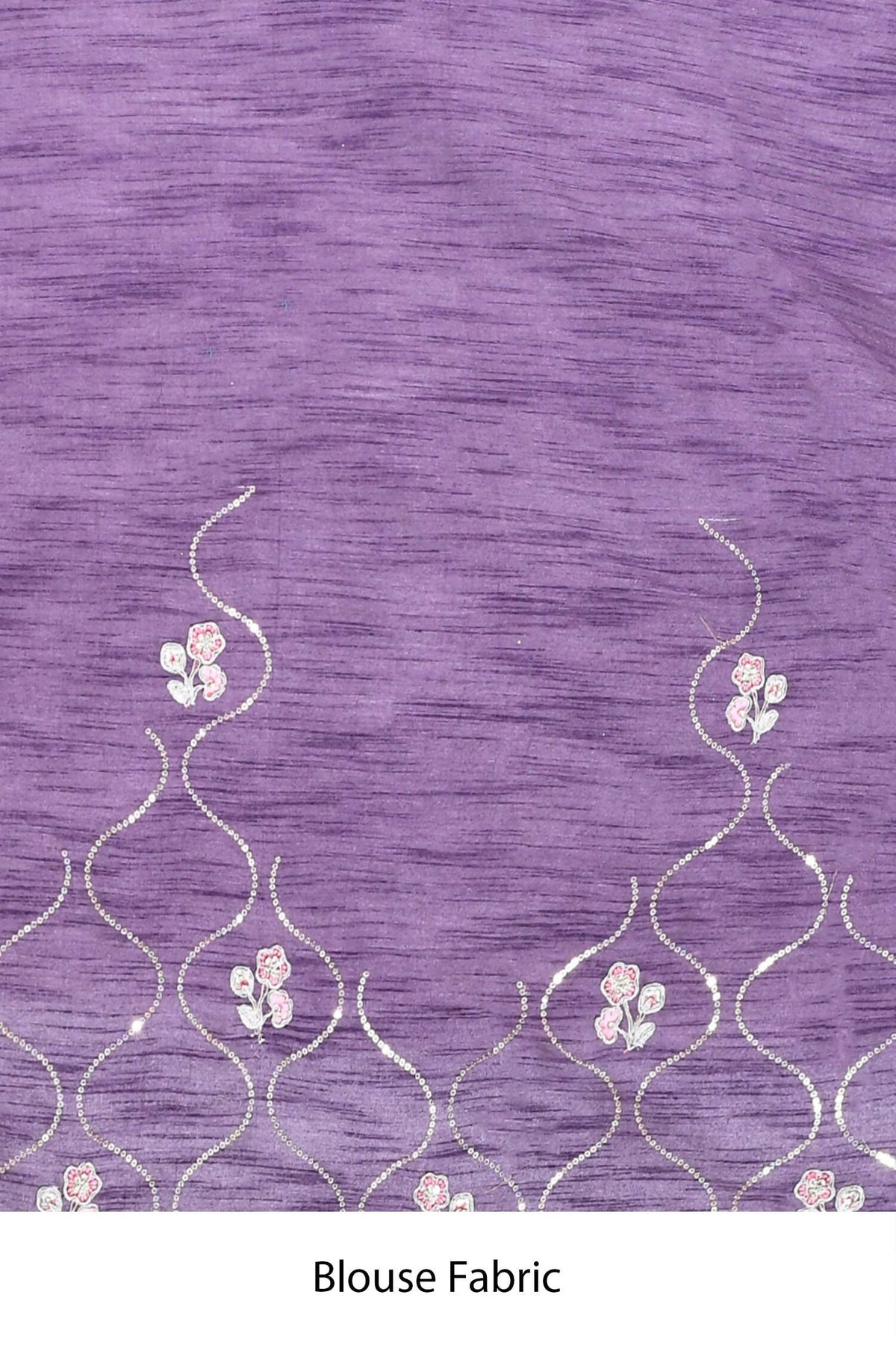 Purple Organza Satin Silk Sequence Embroidered with Stone work Saree - Nimaya Benzy | Grocsy