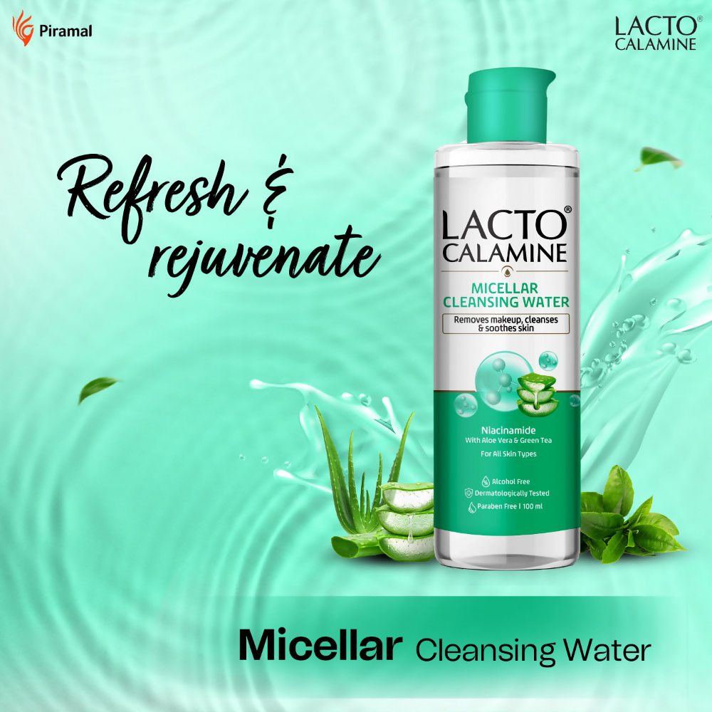 Lacto Calamine Micellar Cleansing Water,Removes Makeup & Clears Skin | Grocsy