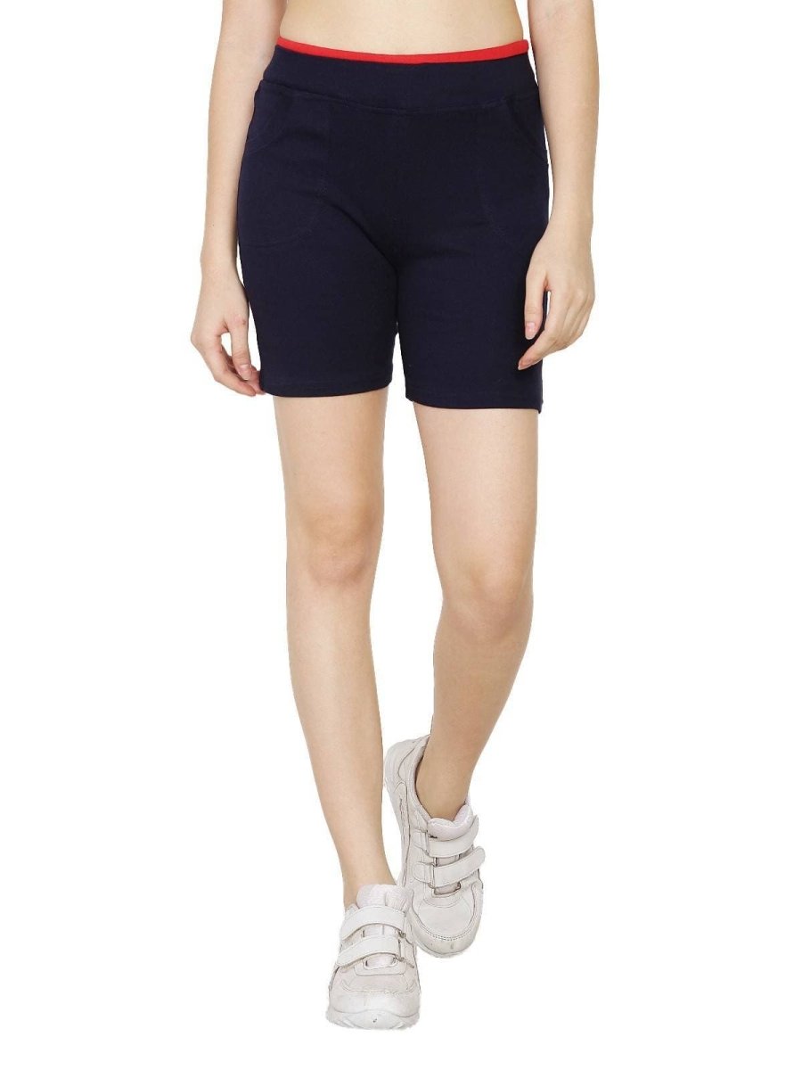 Asmaani Navy Blue Color Short Pant with Two Side Pockets | Grocsy