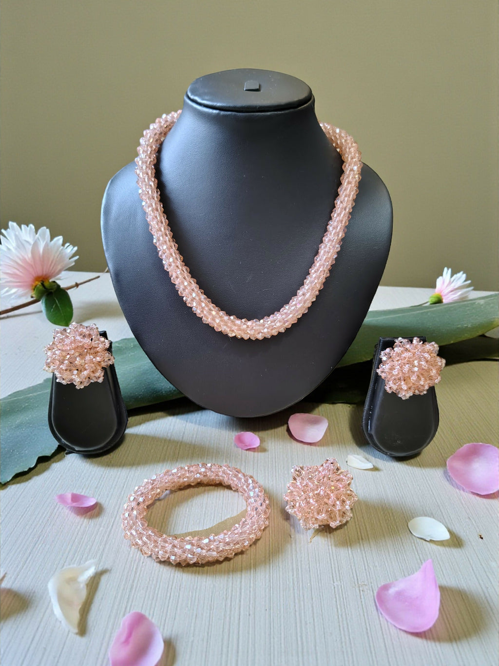 Inhanns Rangshine 4-In-1 Crystal Glam Set - Handmade - Peach | Grocsy
