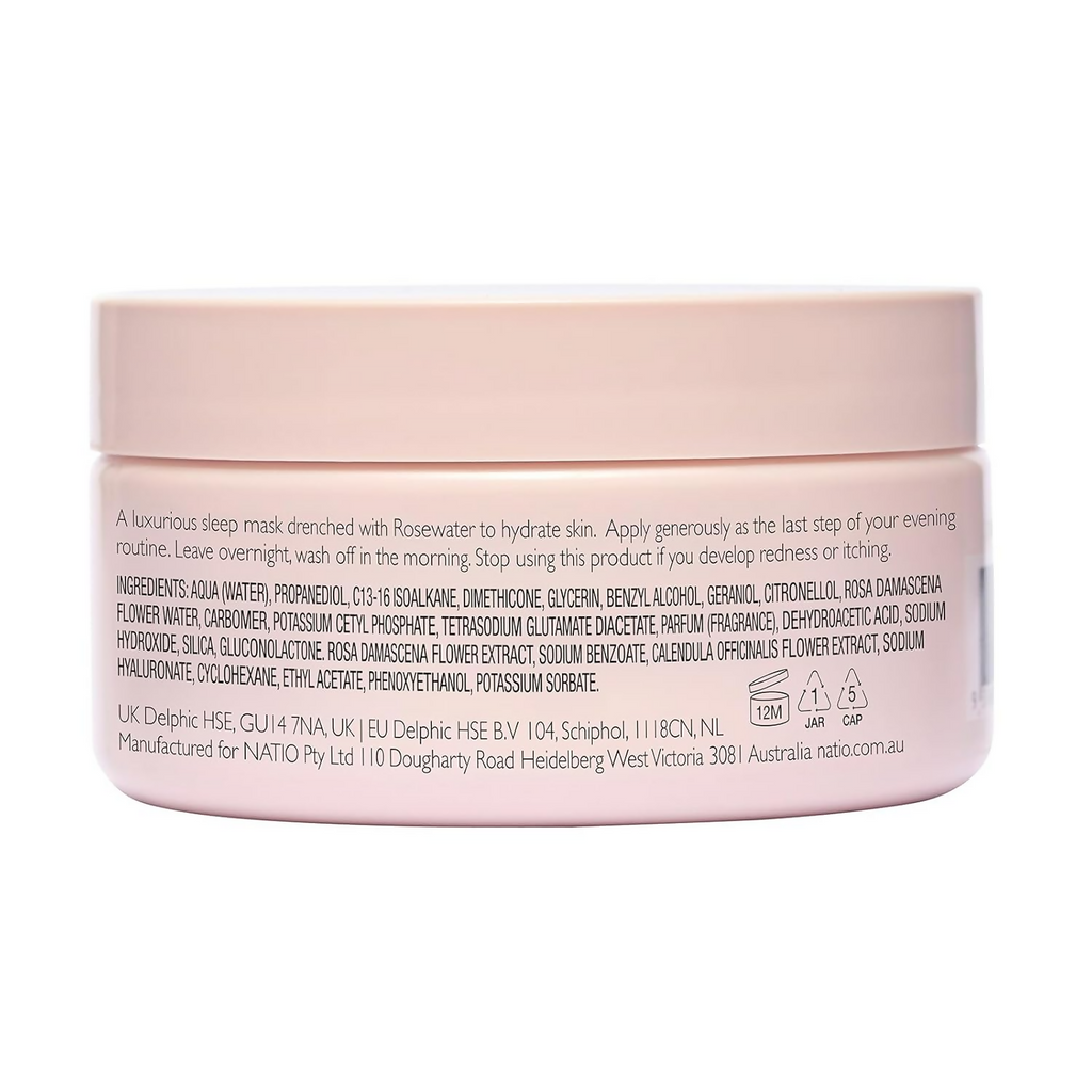 Natio Rosewater Hydration Moisture Gel Sleeping Mask | Grocsy
