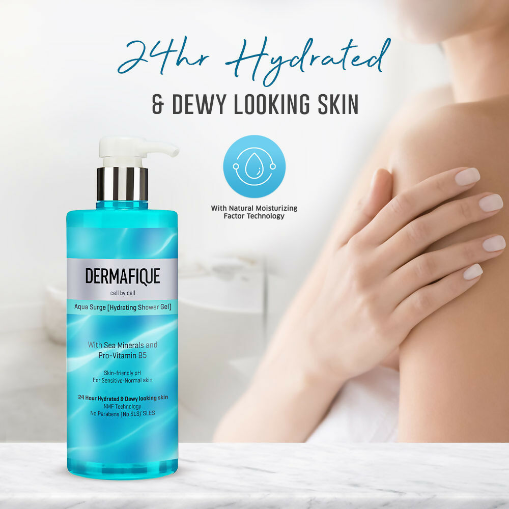 Dermafique Aqua Surge Exfoliating Shower Gel | Grocsy