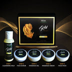 Prisa Organics Gold Facial Kit For Radiant & Glowing Skin - Cleanses & Rejuvenates Skin, Removes Dead Skin, Blackheads | Grocsy