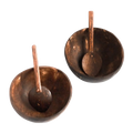 Thenga Artisan Mini Coconut Shell Bowl with Spoon | Grocsy
