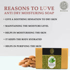 Buddha Natural Anti Dry moisturizing Soap - Skin Glow, Dry and Rough Skin | Grocsy