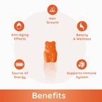 Purna Gummies Superfruits Collagen Mixed Fruit Flavour Gummies for Hair and Skin | Grocsy