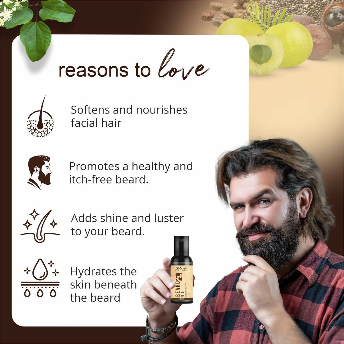 Globus Naturals Ayurvedic Beard Oil | Grocsy