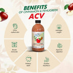 Farm Naturelle Organic Apple Cider Vinegar with Mother and Infused Cinnamon & Fenugreek | Grocsy