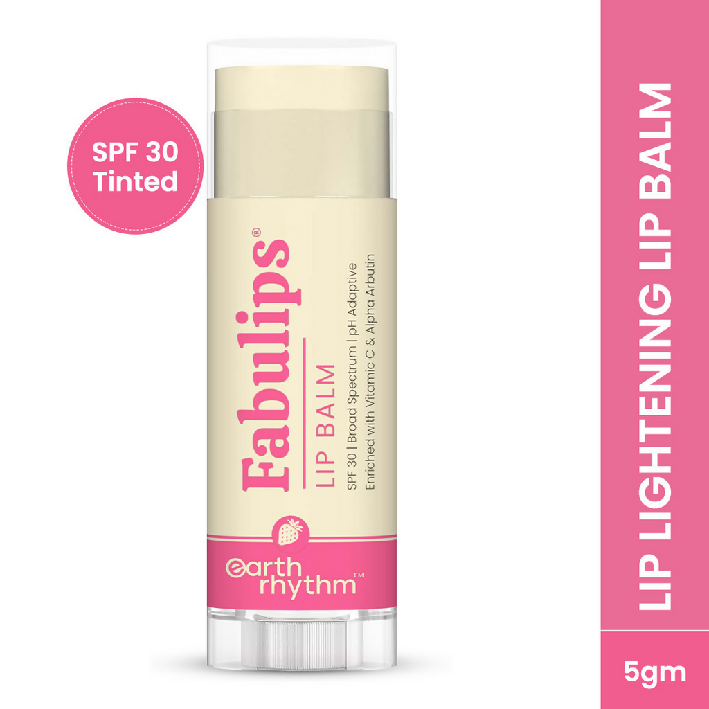 Earth Rhythm Fabulips Lip Balm SPF 30 Broad Spectrum PH Adaptive With Vit C & Kojic Acid | Grocsy