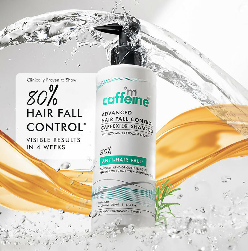 mCaffeine Advanced Hair Fall Control Caffexil Shampoo with Rosemary | Grocsy