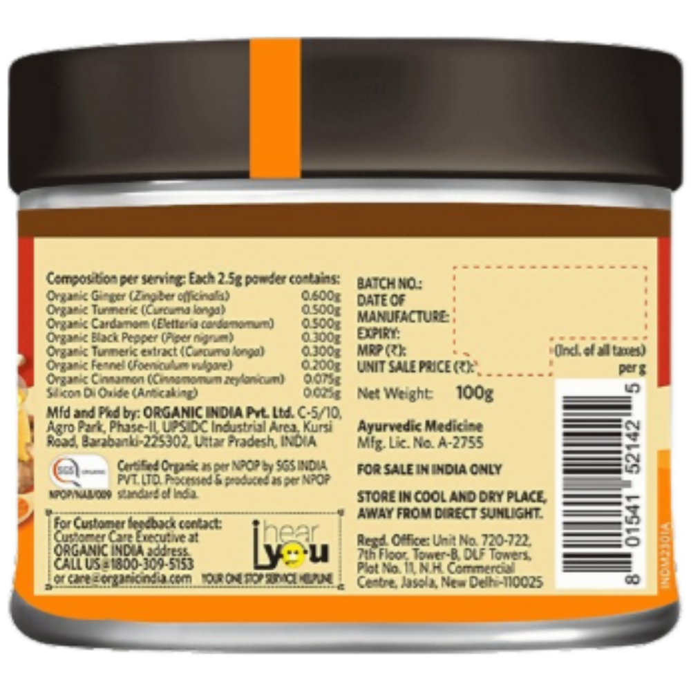 Organic India Turmeric Latte Instant Premix - Swadesiicart