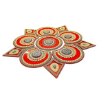 Moira Rangoli Big Acrylic Red for Festival Decorations | Grocsy